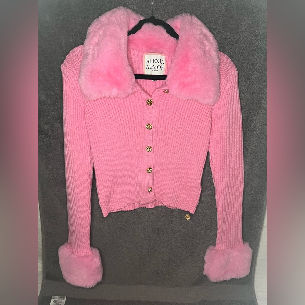 Alexia Admor Taytum Cardigan Pink Size Medium